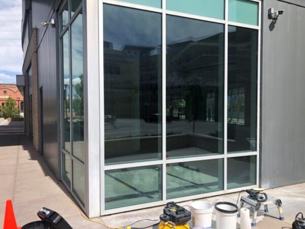 commercial glass restoration after 4