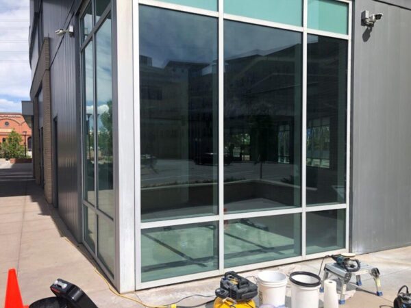 commercial glass restoration after 4