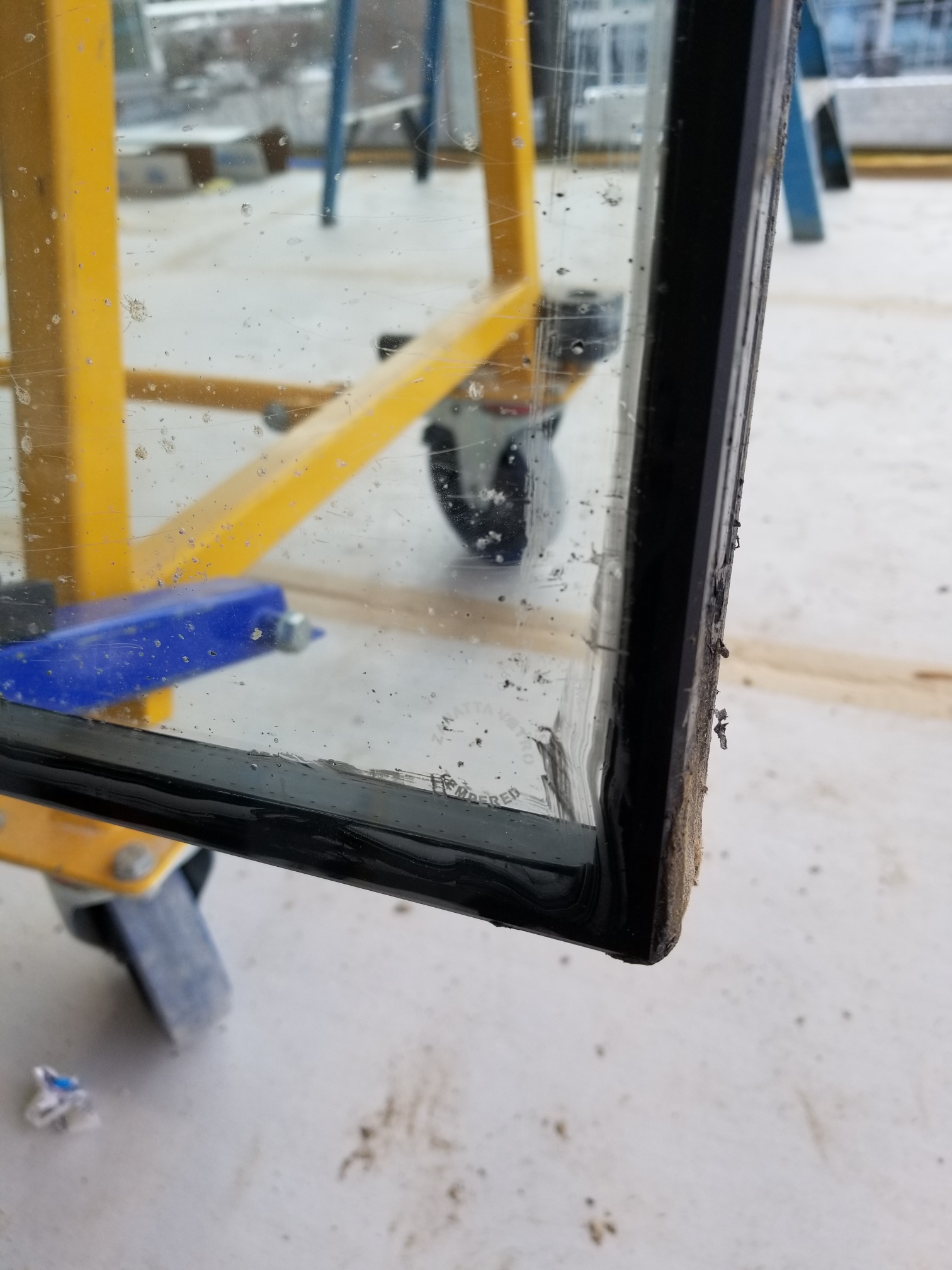 Damaged Glass Restoration Before